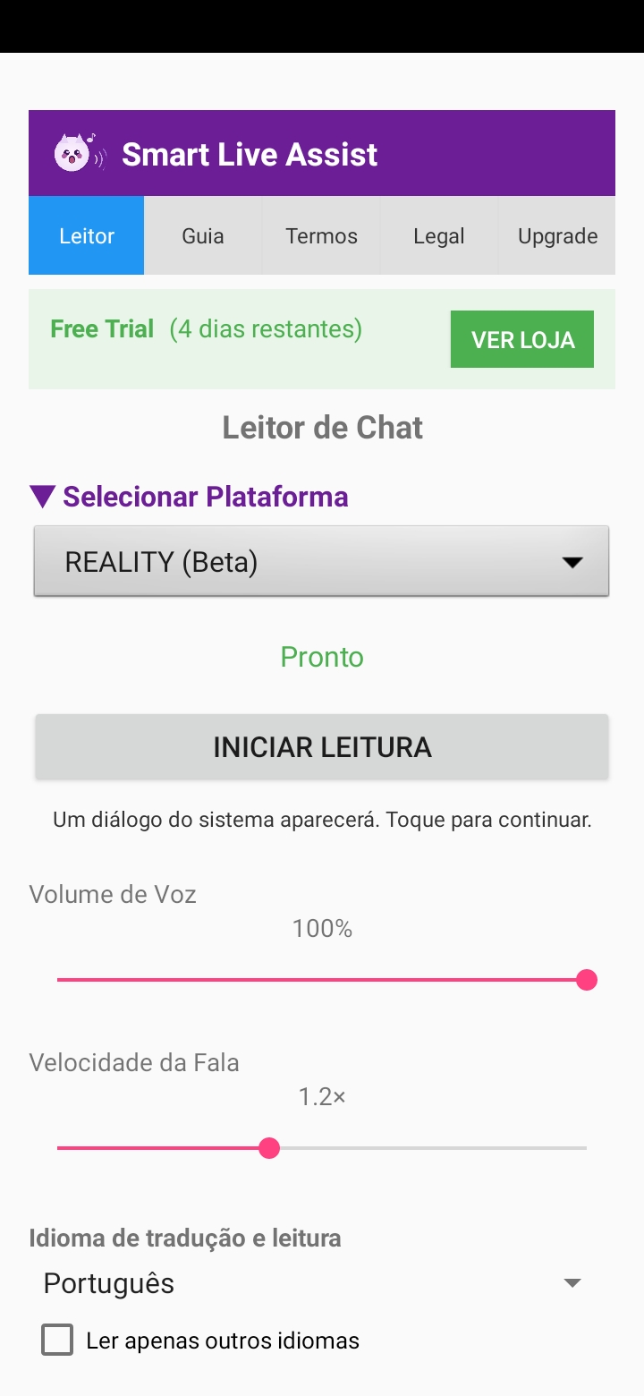 Sem PC ou OBS — Reader